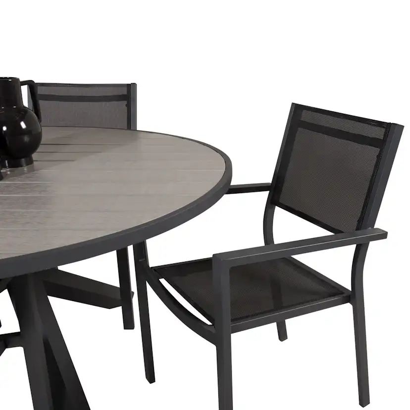 Matgrupp Venture Home Pincy Ø140 med 4 Copacabana Karmstolar