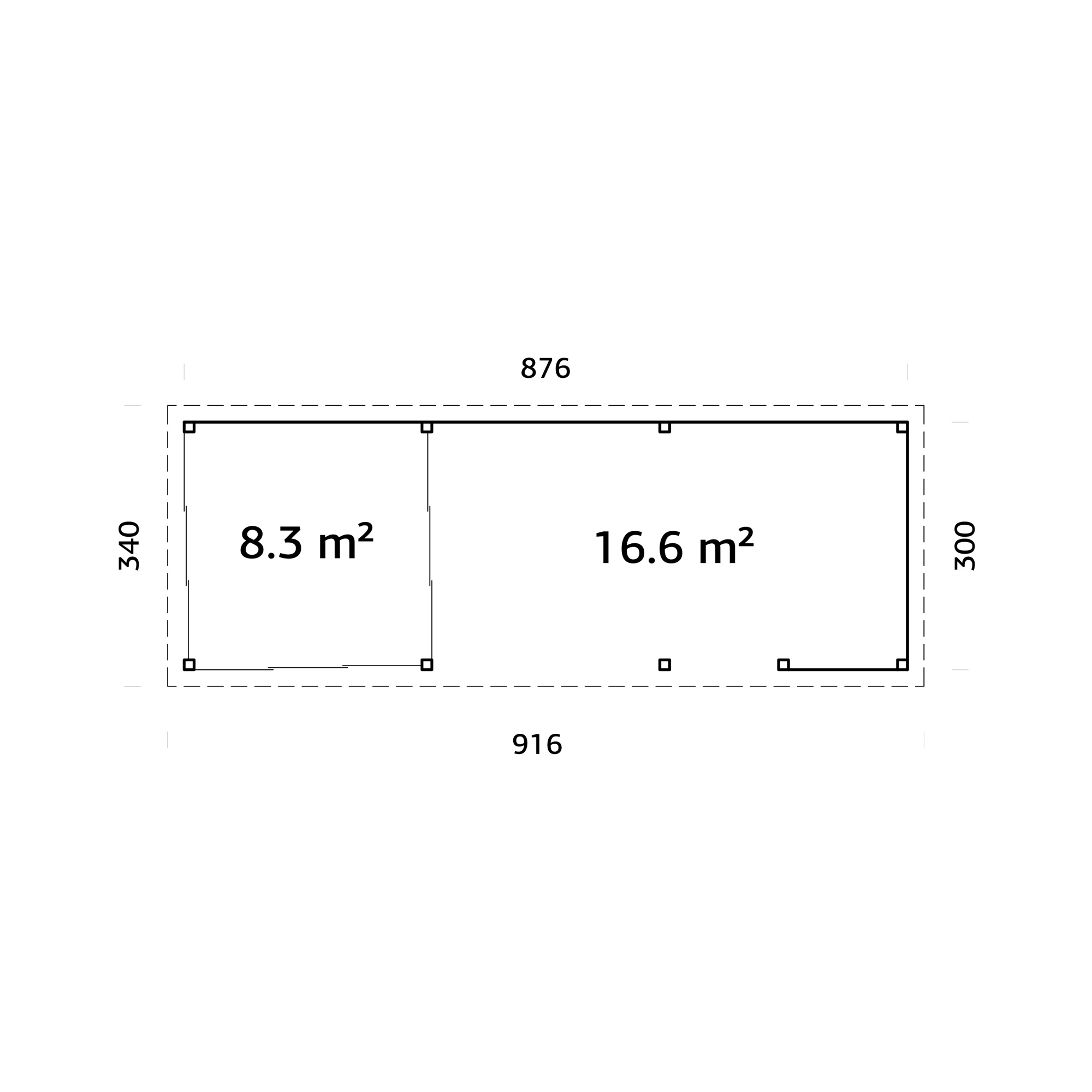 Uterum Palmako Lenna 24,9 m2 Set 716 Slide Plus