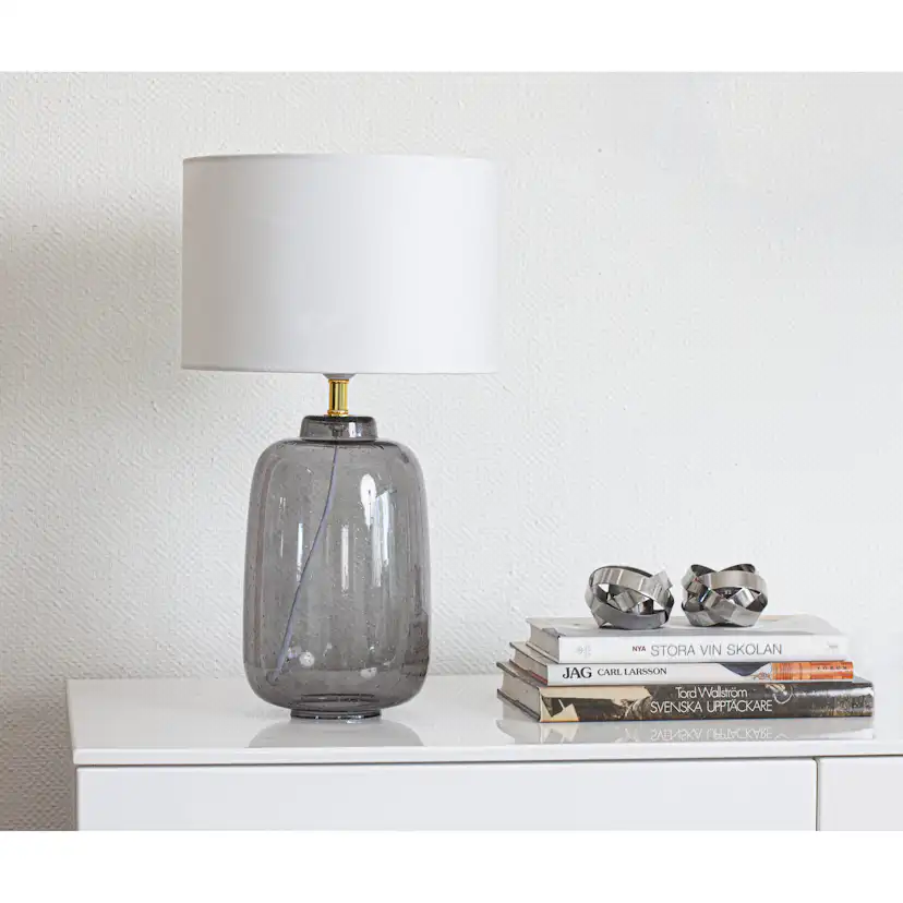 Bordslampa Cottex Blake H46 cm Glasfot med Sammetsskärm