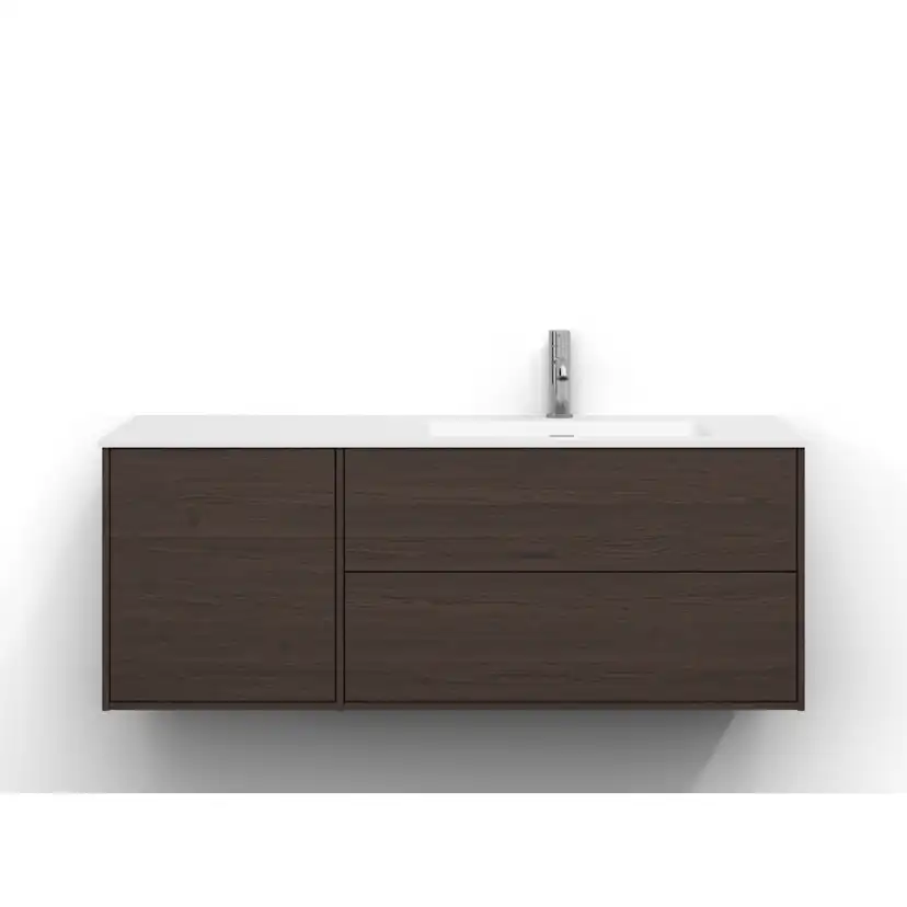 Epos Udel 120H B.Ask 1+2L Psh Brun Ask, Front: Plan med Push-Open, Placering: Höger