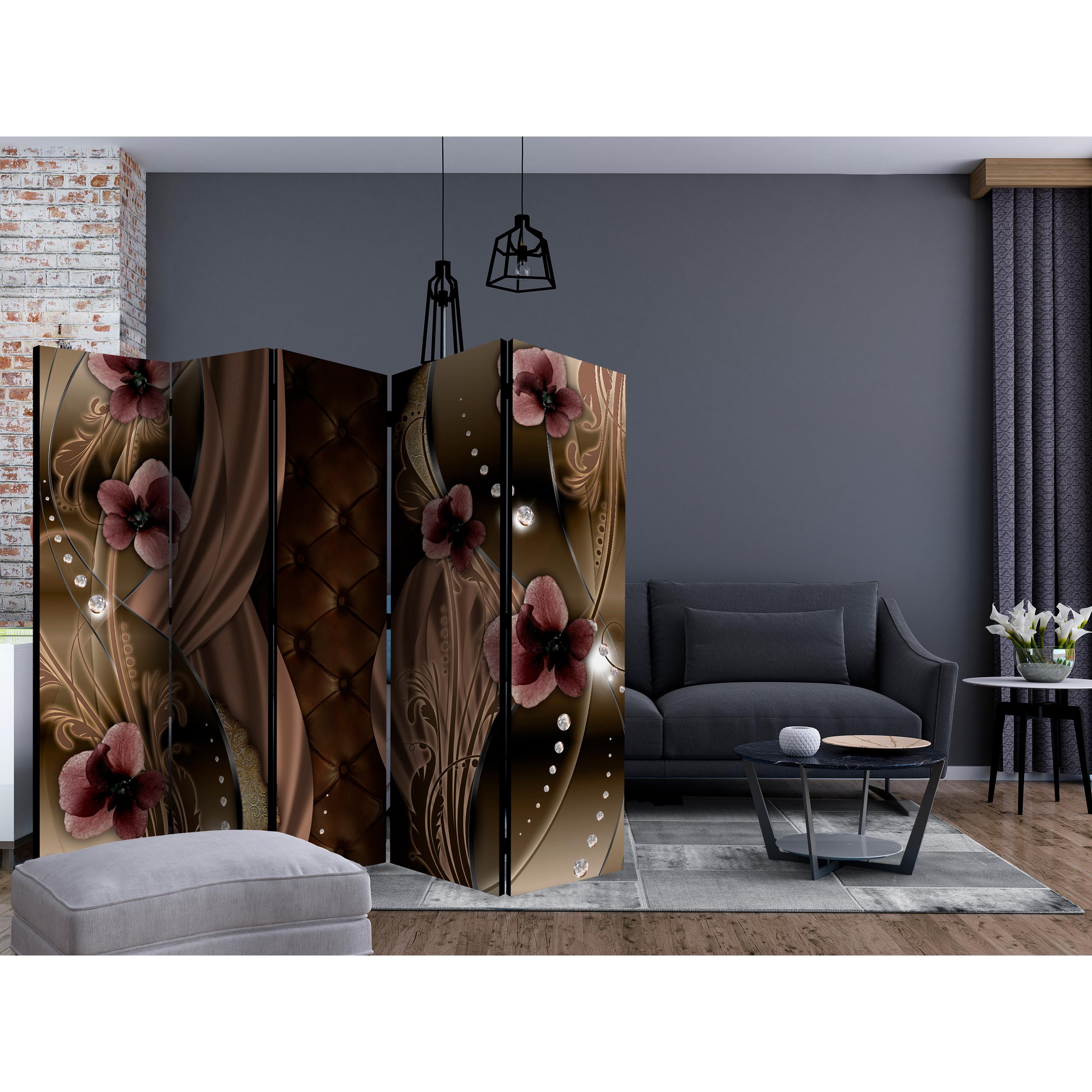 Rumsavdelare Skärmvägg Arkiio Burgundy Pansies II 225x172 cm
