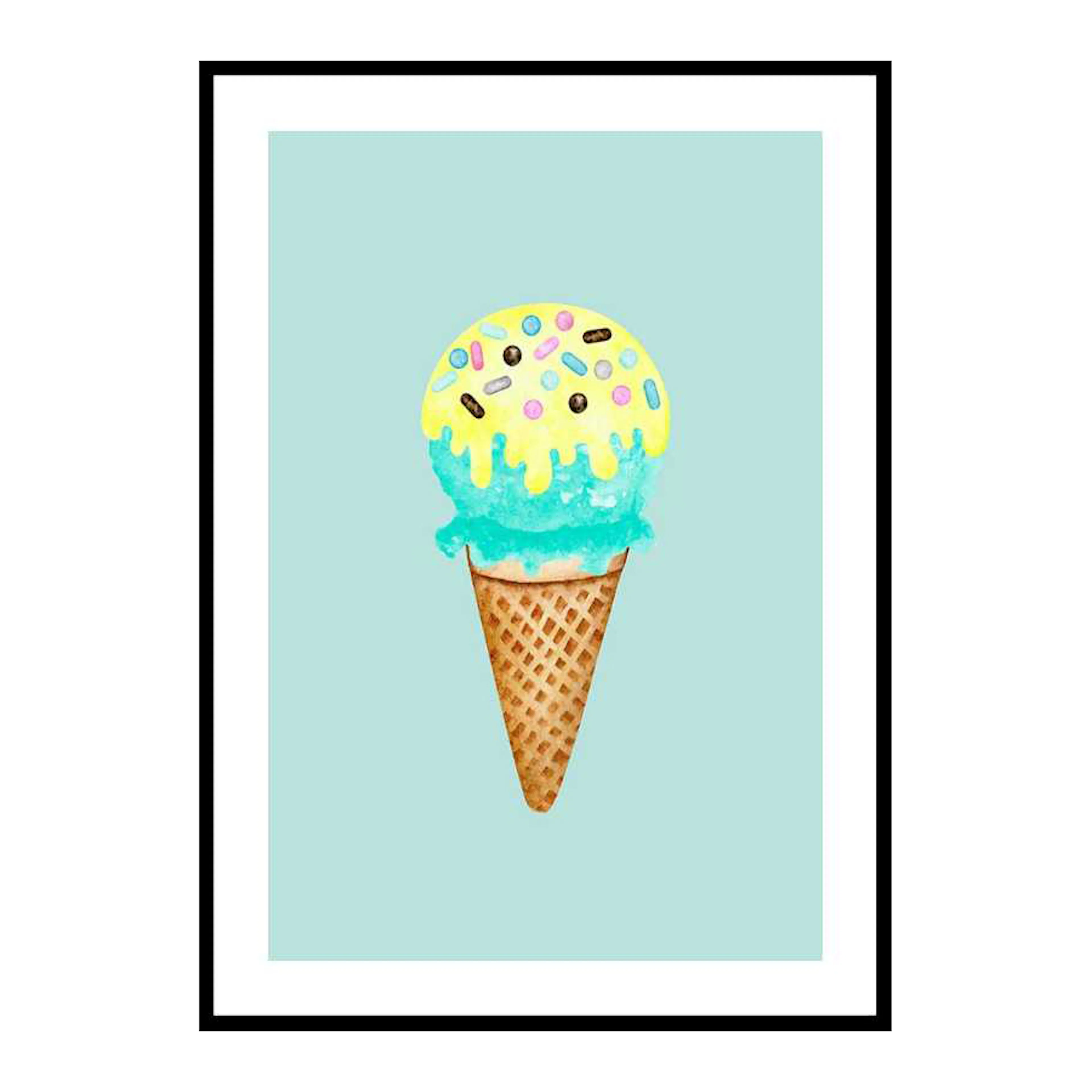 Ice Cream In Blue 50x70 cm
