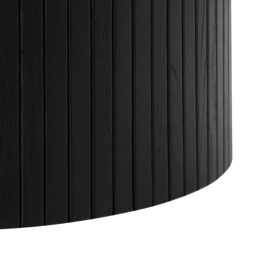 Matgrupp Bark Kopparbo Runt Matbord 130 cm med 4 Matstol Gemmiano Brun