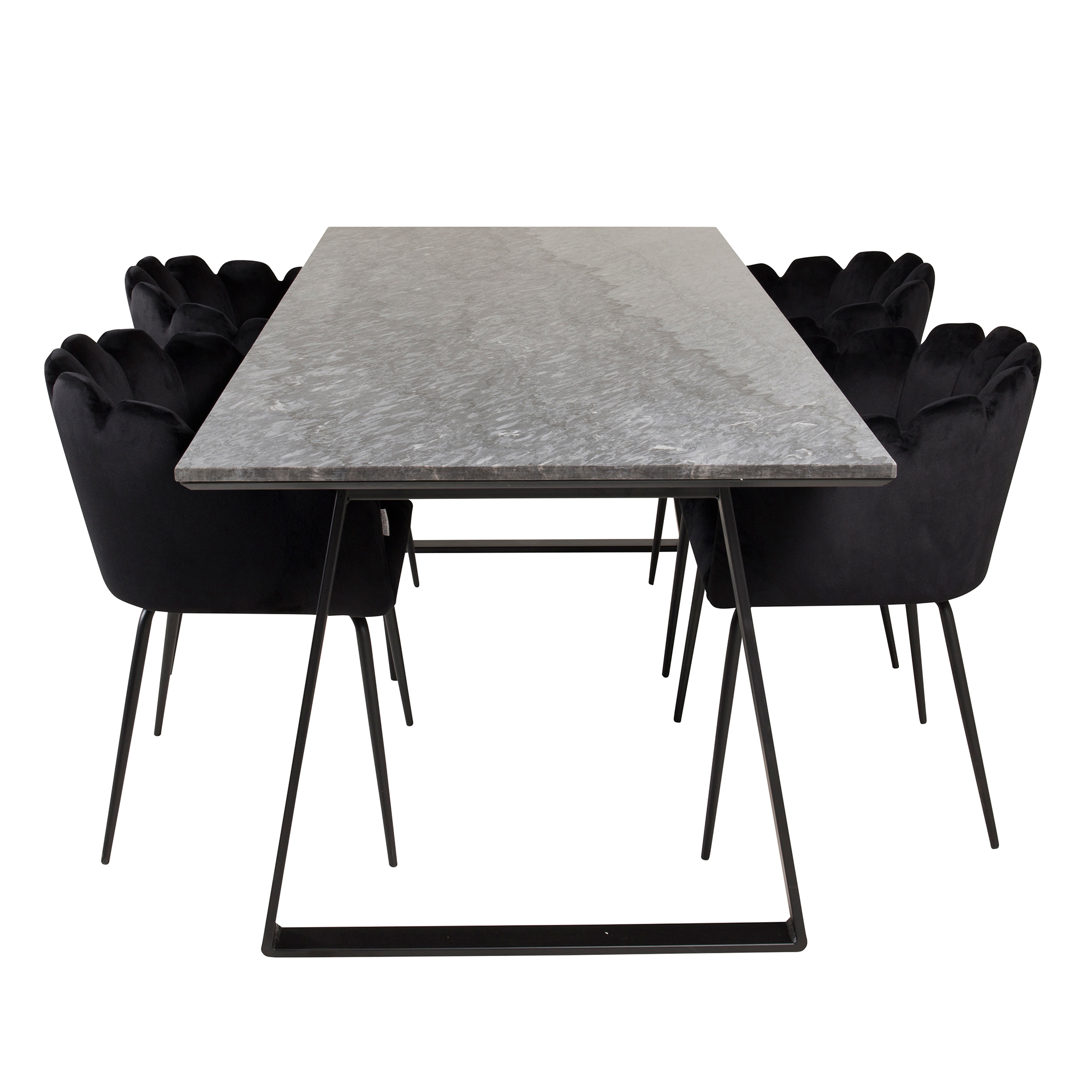 Matgrupp Venture Home Estelle med 4 Limhamn Rektangulär Stolar