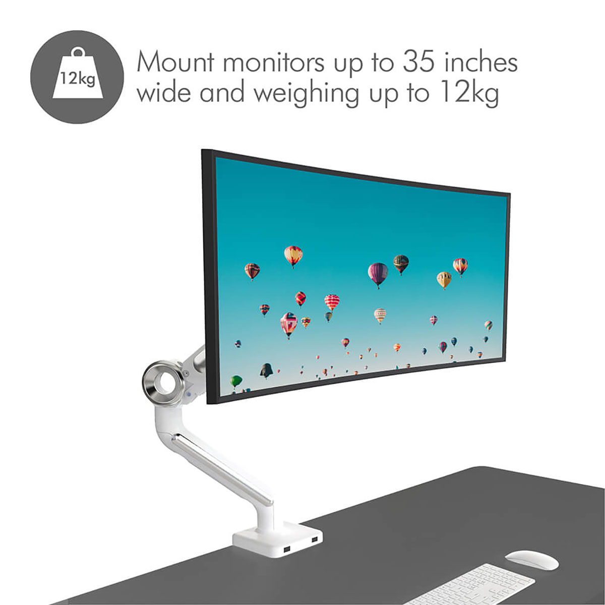 Monitor Arm Desire2 Aluminium upp till 35"