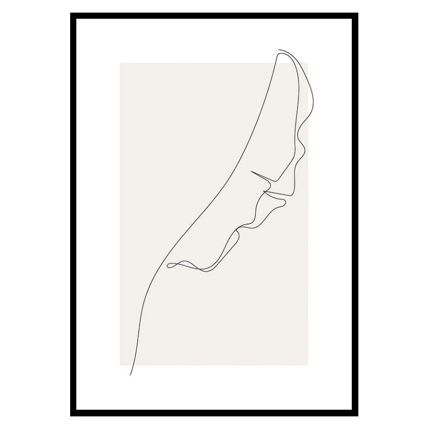 Poster Gallerix Banana Leaf Line Art No1