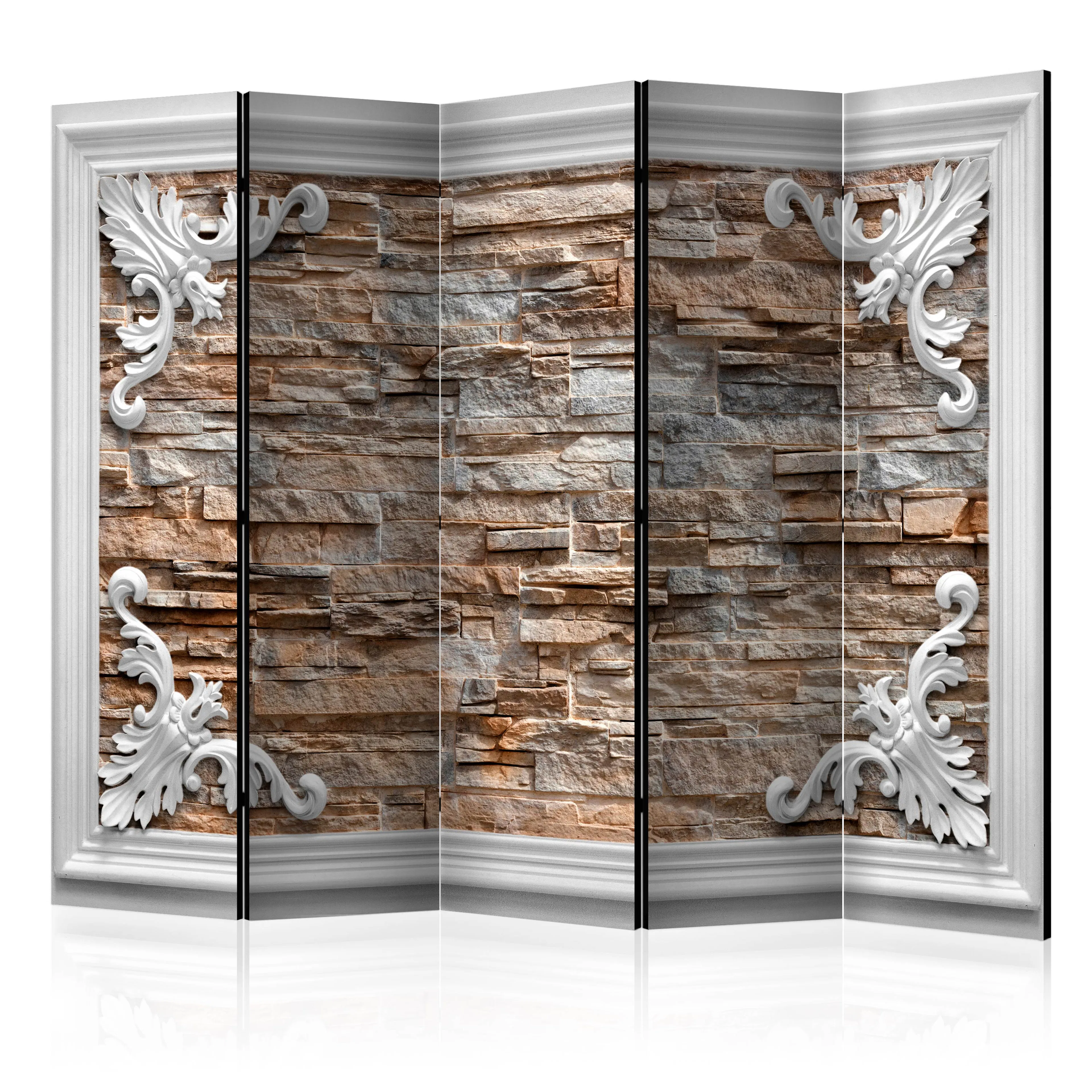 Rumsavdelare Skärmvägg Arkiio Brick In The Frame Brown II 225x172 cm