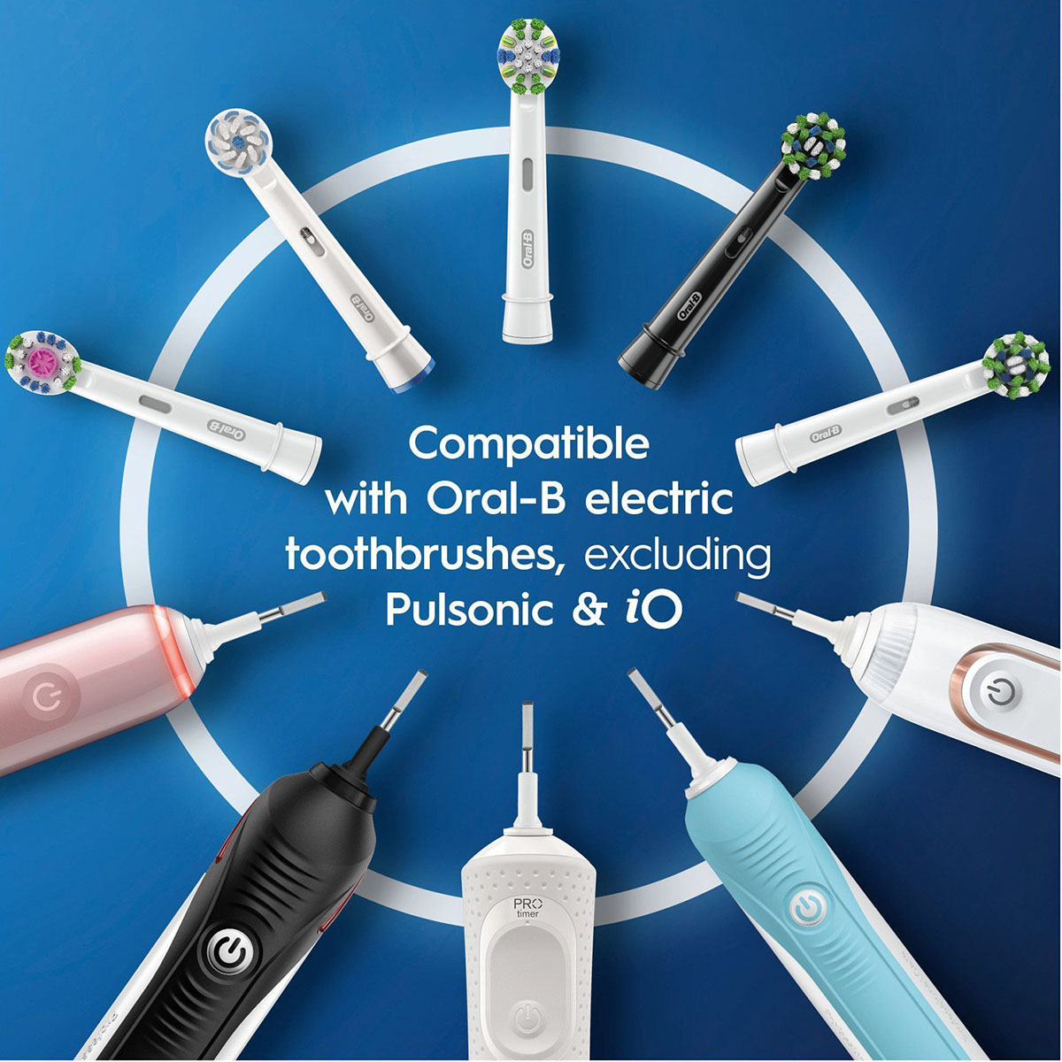 Borsthuvud Oral-B Cross Action Black 3 st