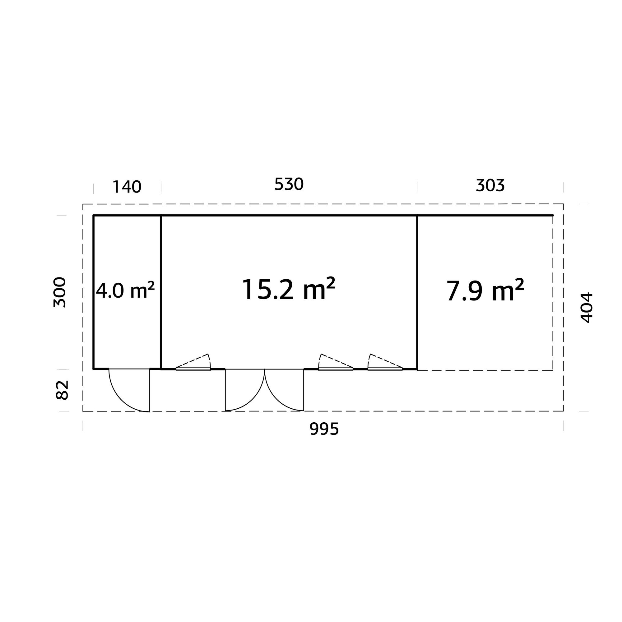 Stuga Palmako Aurelia 28,4 m² (inv. 27,1 m²)