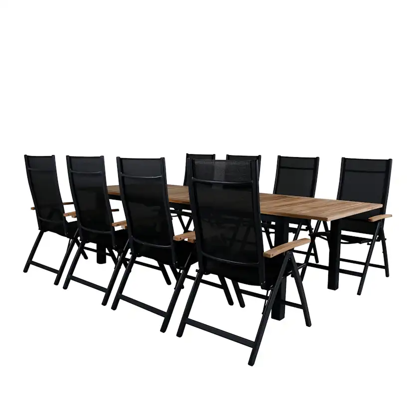 Matgrupp Venture Home Perla med 8 Perla Positionsstolar