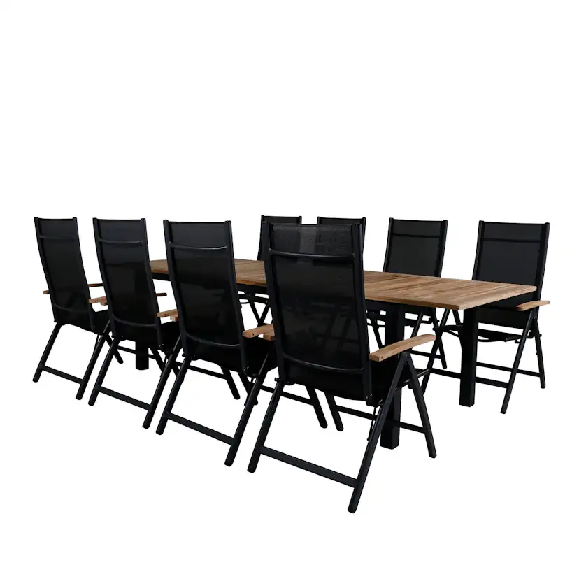 Matgrupp Venture Home Perla med 8 Perla Positionsstolar