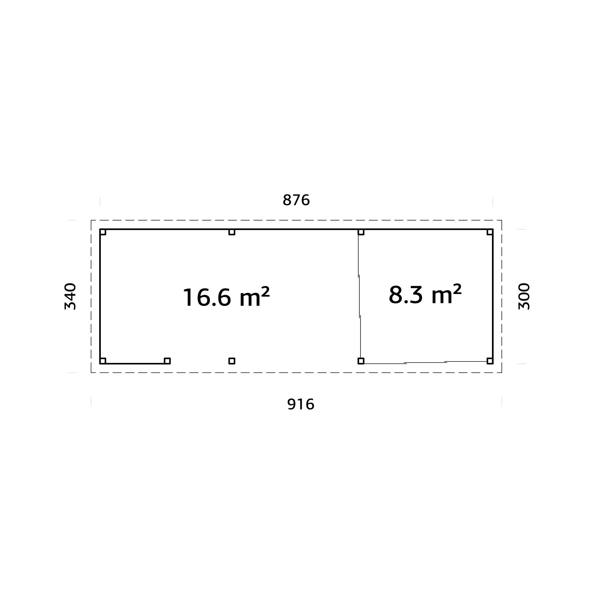 Uterum Palmako Lenna 24,9 m2 Set 715 Slide Plus