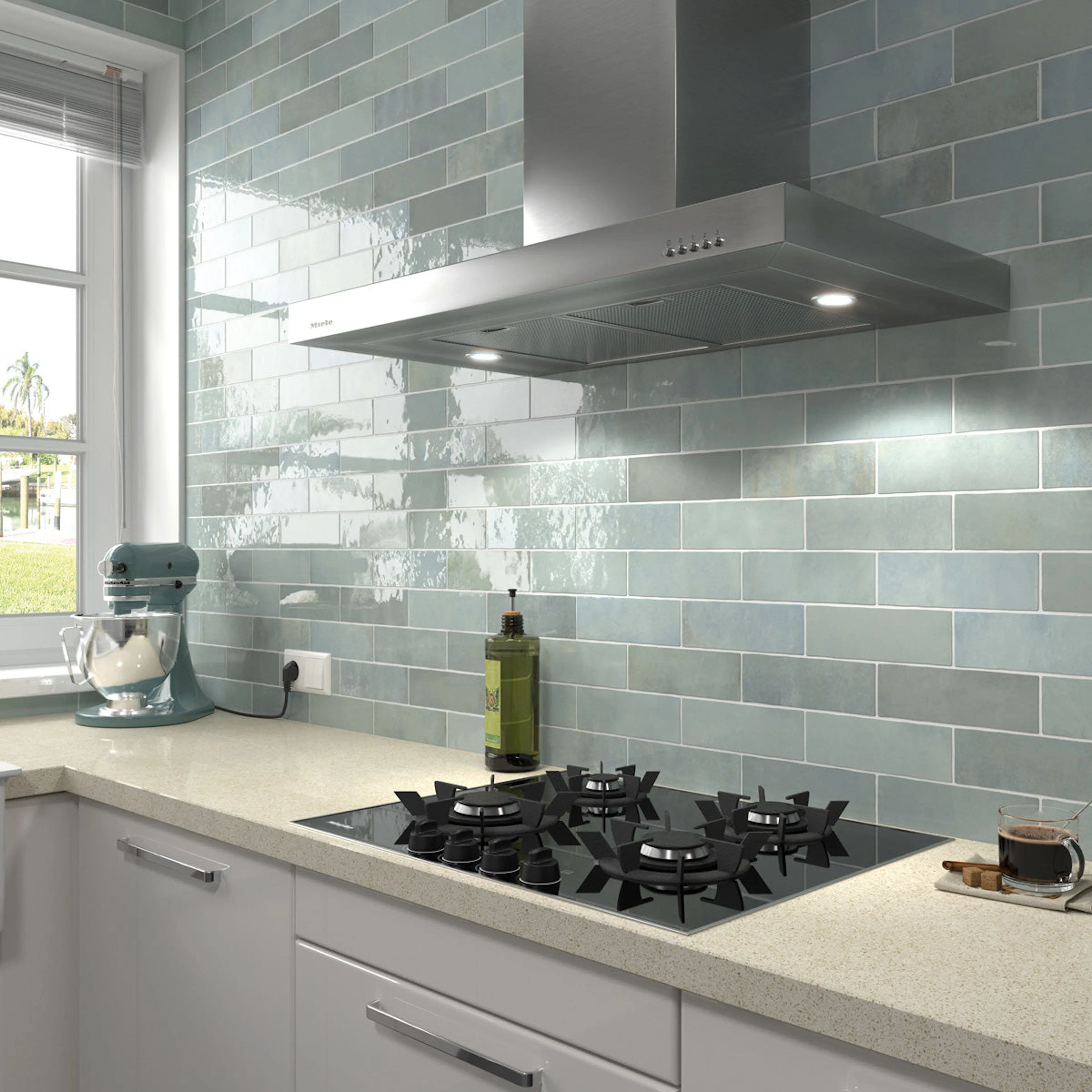 Kakel Tenfors Creativa Aqua Blank 6,5x20