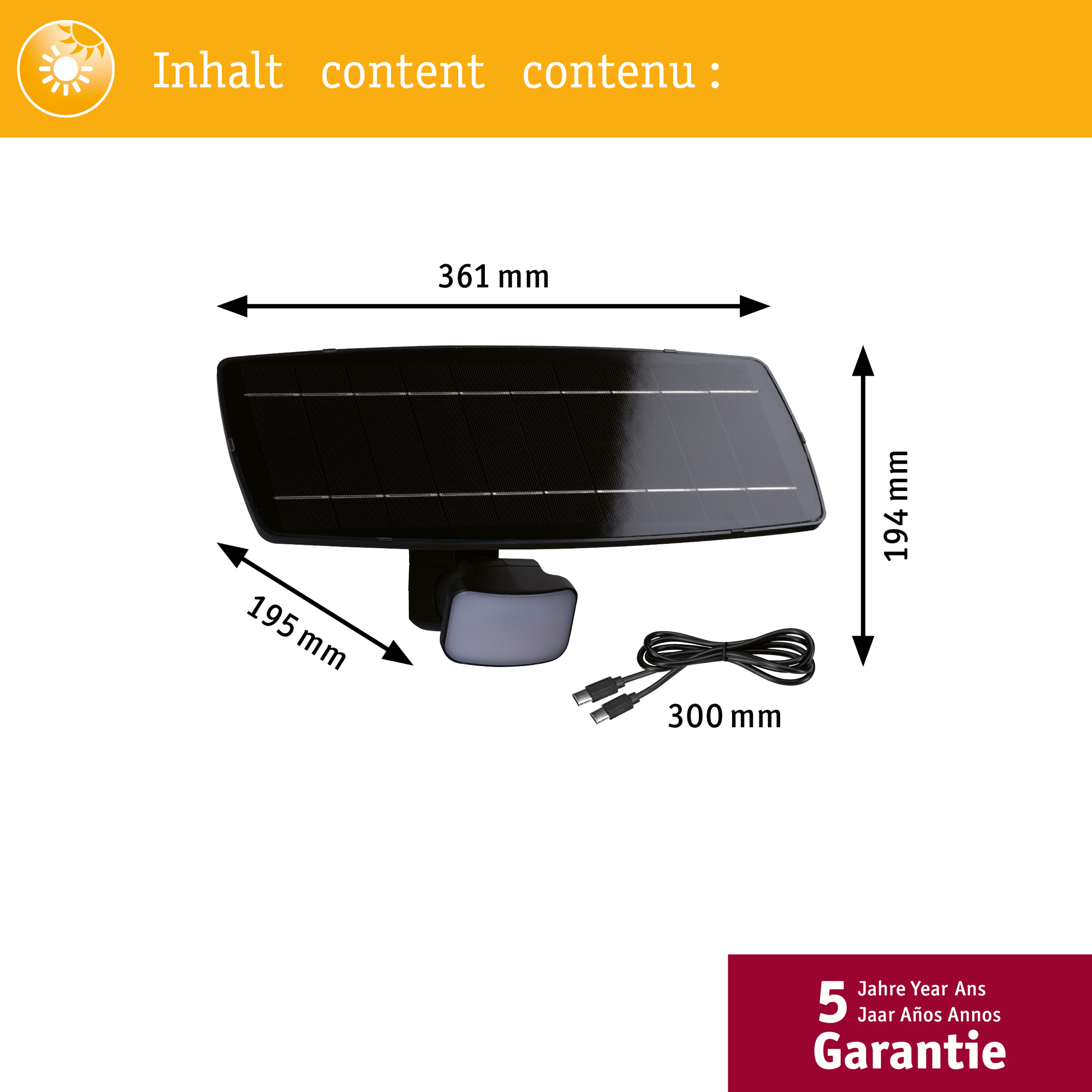 Fasadbelysning Solcell Paulmann Flotas Smart Home Zigbee 3.0 IP65