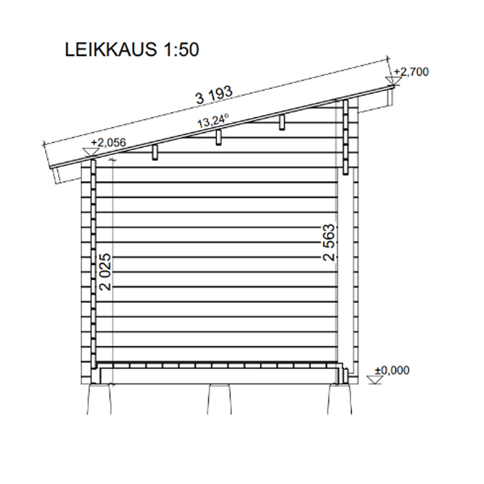 Timmerförråd LP Garden P-M (10m²) Pulpettak