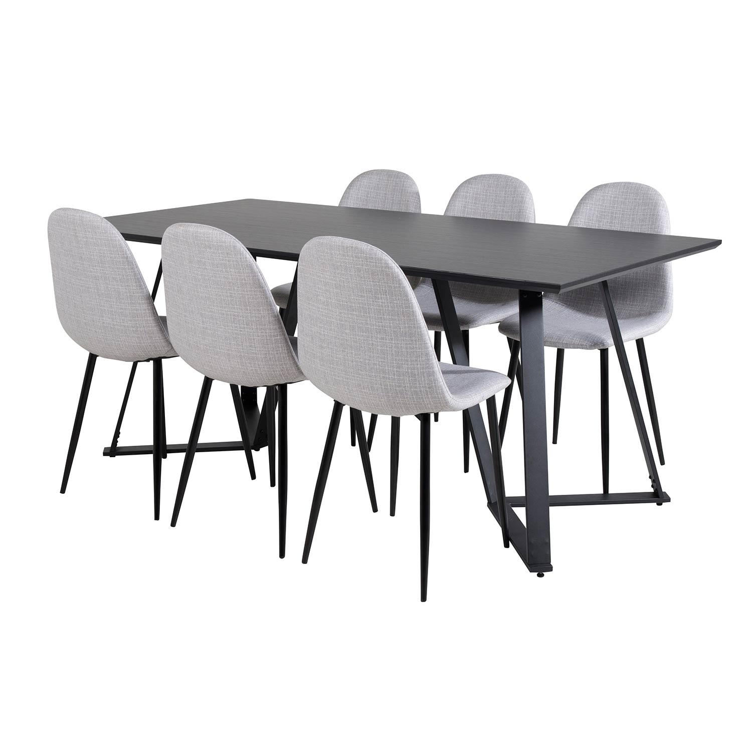 Matgrupp Venture Home Madde med 6 Pobbie Stolar Polyestertyg