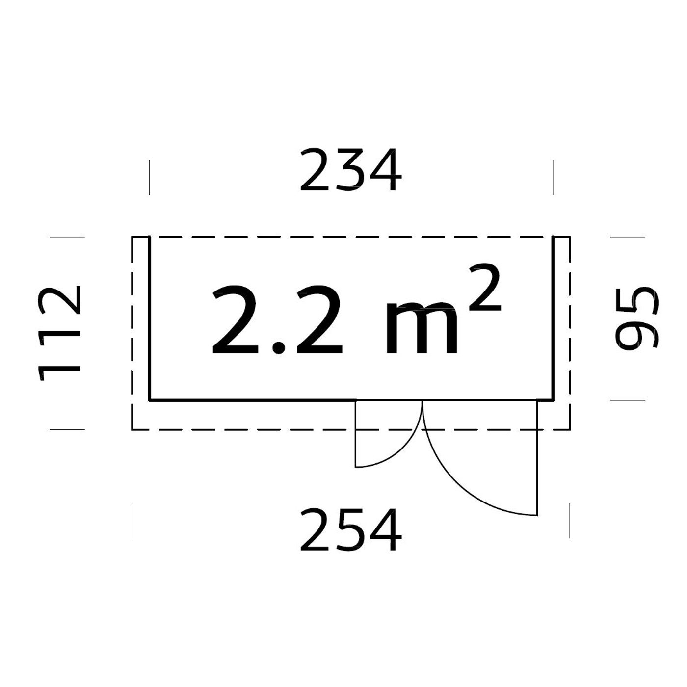Förråd Palmako Leif 2,2 m2