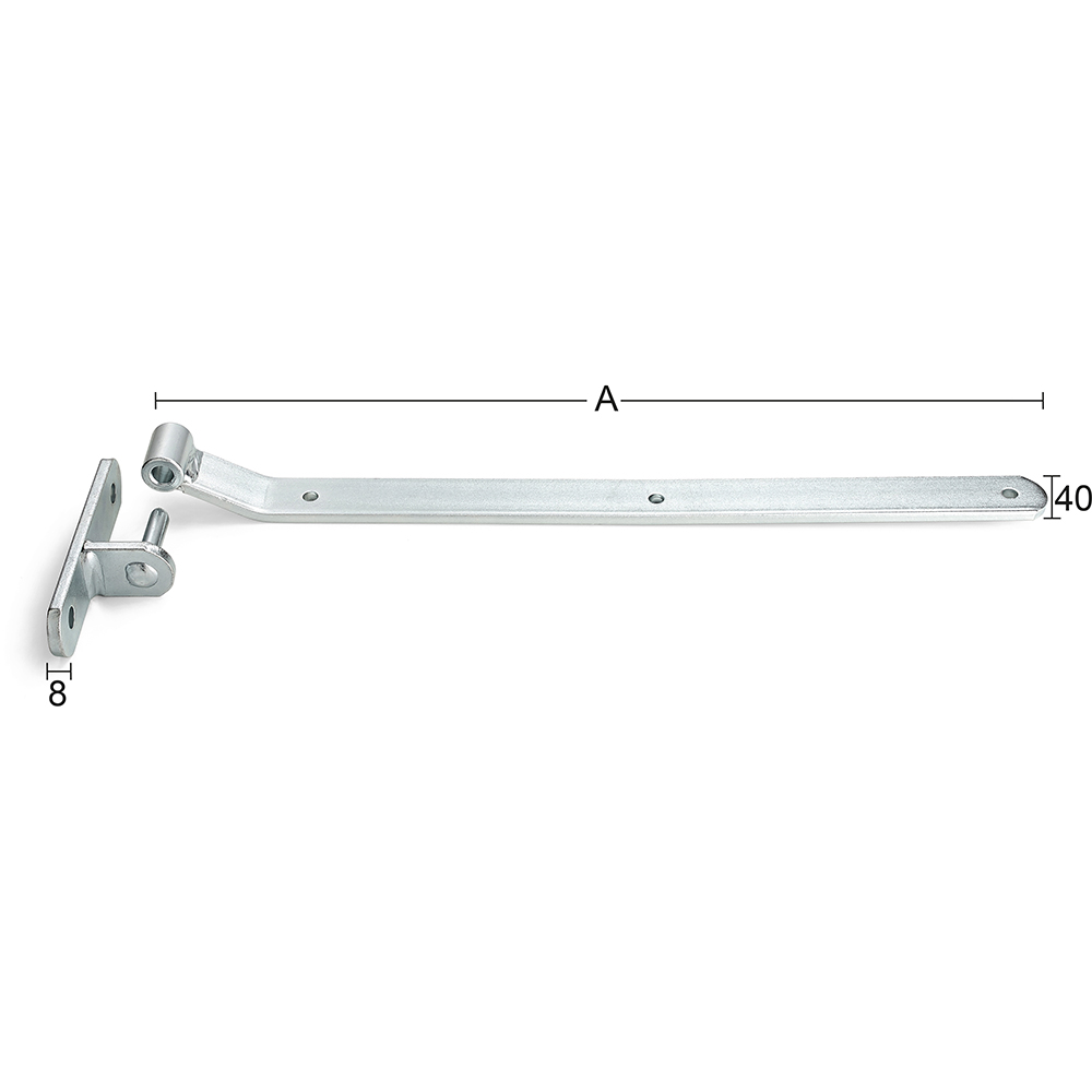 Hakgångjärn 212B Bockade Längd: 750 Mm Längd: 750 Mm