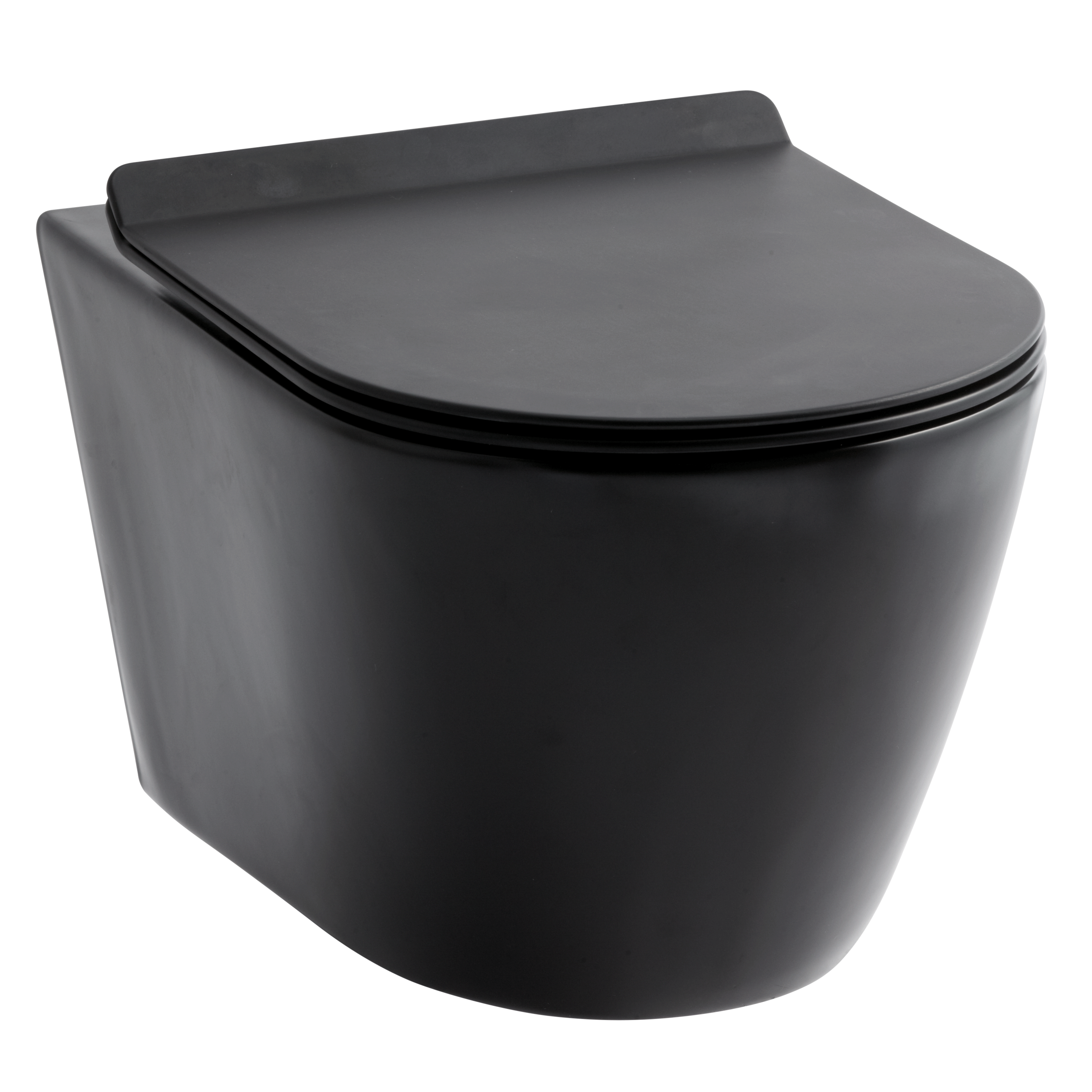Vägghängd Toalettstol Lavabo Studio Rimless Mattsvart Mattsvart