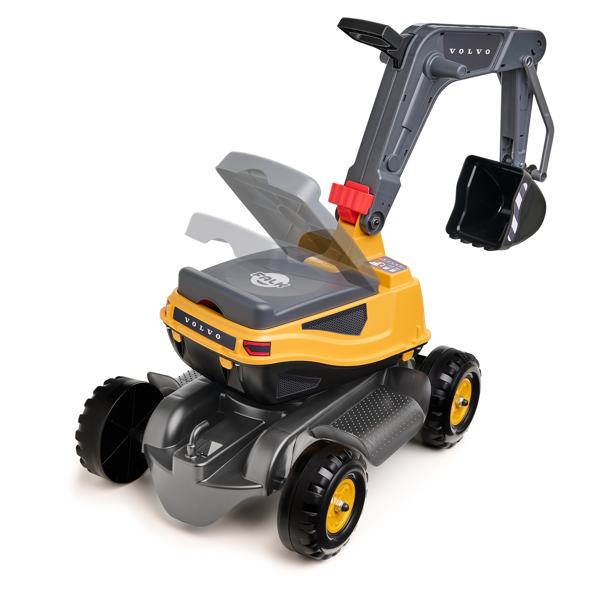 Elbil Falk Volvo Grävmaskin Med Öppen Hytt