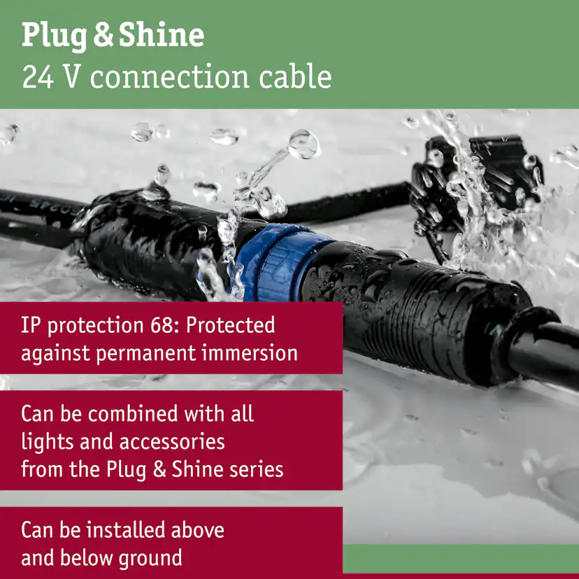 Anslutningskabel Paulmann Plug & Shine IP68 max. 150W 1in-3ut
