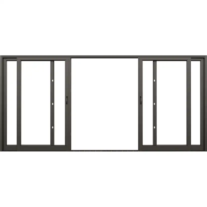 Parskjutdörr NorDan NTech Aluminium 4-Delad BlackLine Svart