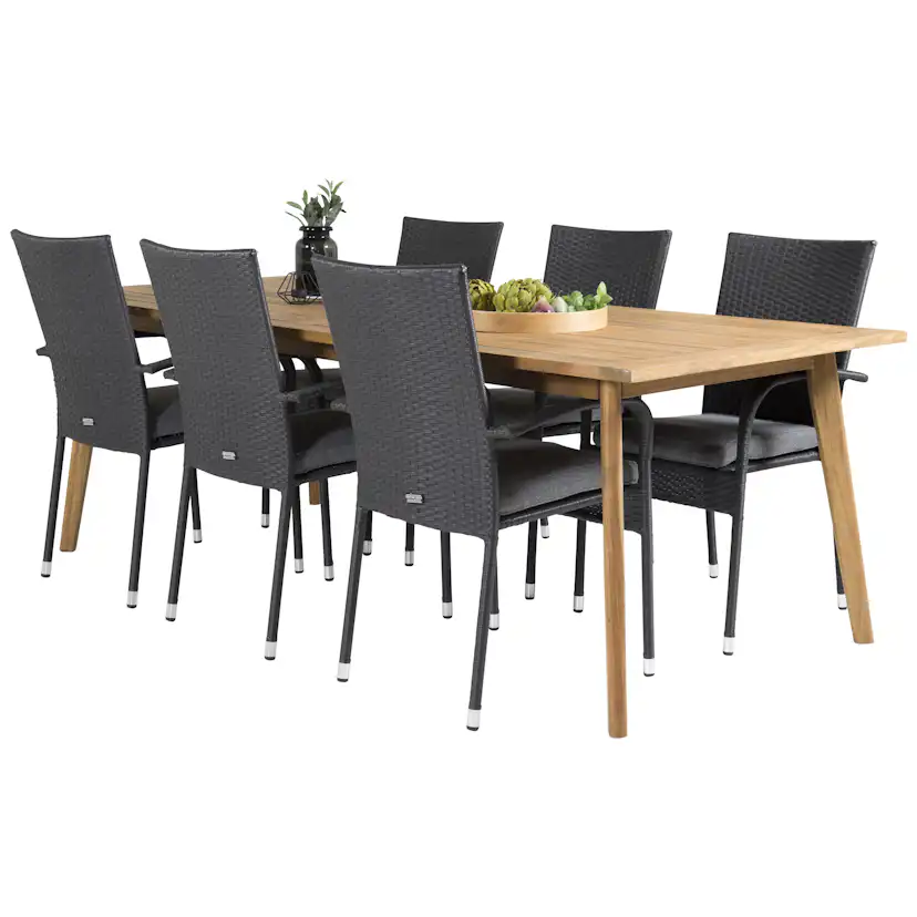 Matgrupp Venture Home Caisa 220 med 6 Asta Stolar