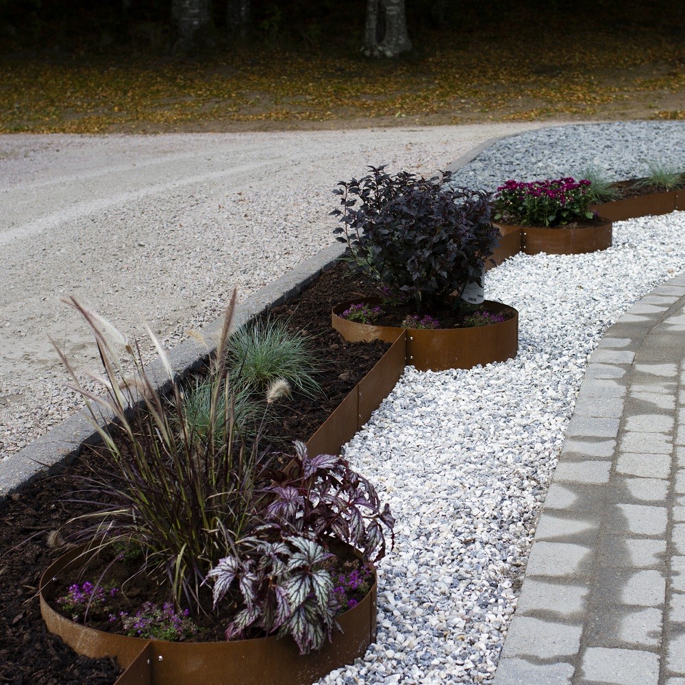 Planteringskant Flexigarden Svart 120 mm Skarvplåt