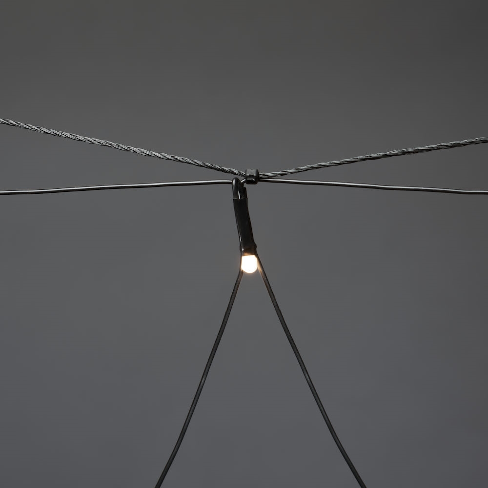 Ljusslinga Gnosjö Konstsmide Nät 40 Varmvita LED 80x80 cm Frostad