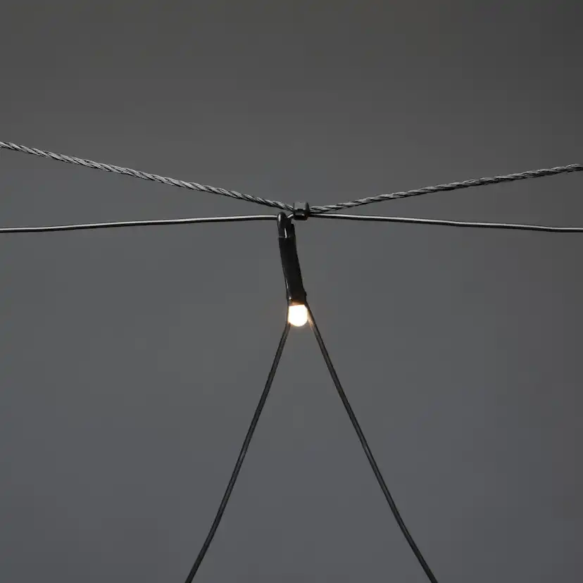 Ljusslinga Gnosjö Konstsmide Nät 40 Varmvita LED 80x80 cm Frostad