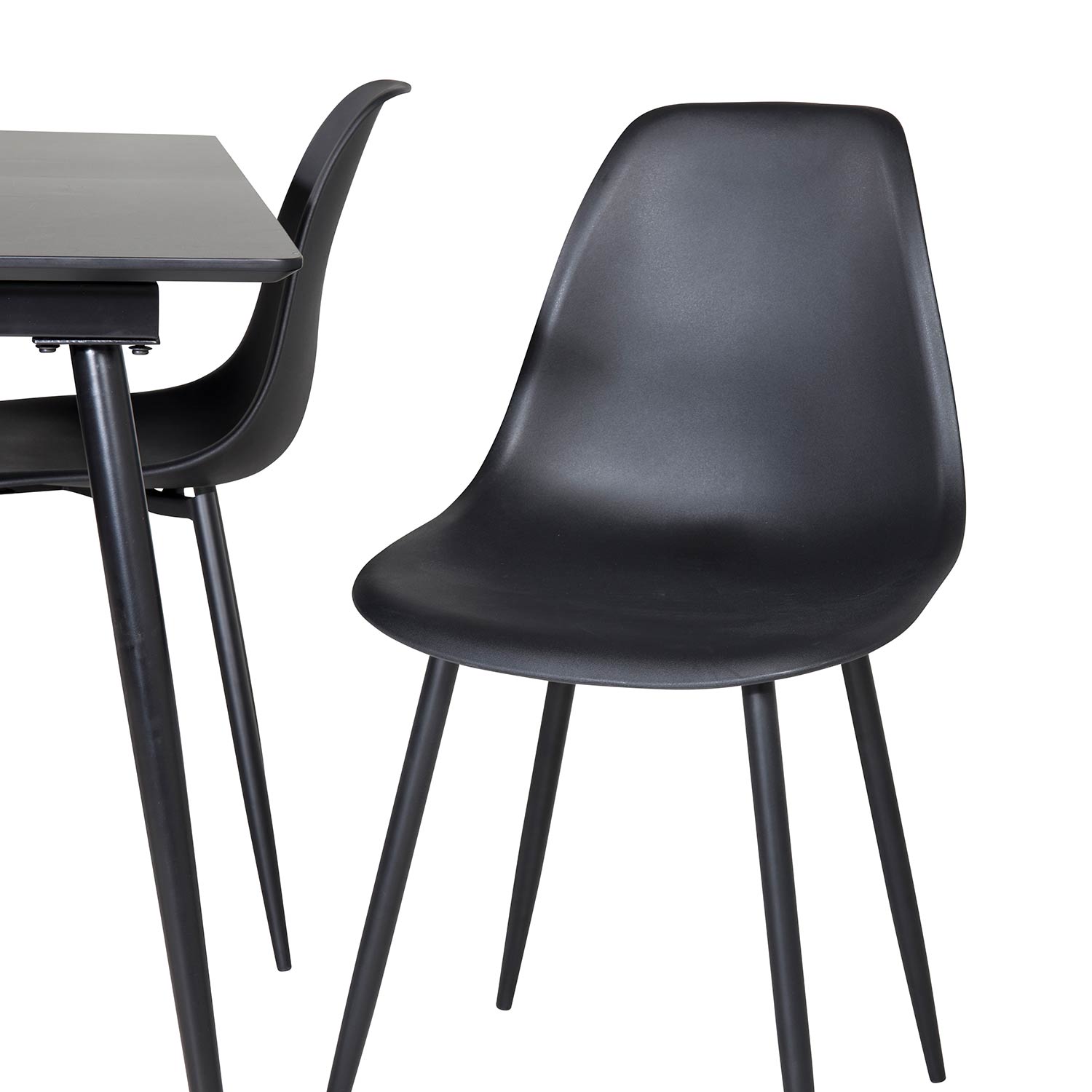 Matgrupp Venture Home Silvia med Iläggsskiva och 4 Pop Stolar