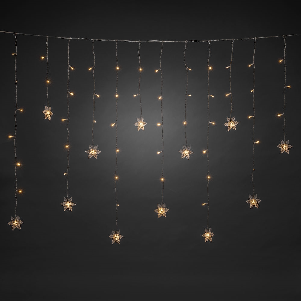 Gardinslinga Gnosjö Konstsmide 12 Snöflingor L