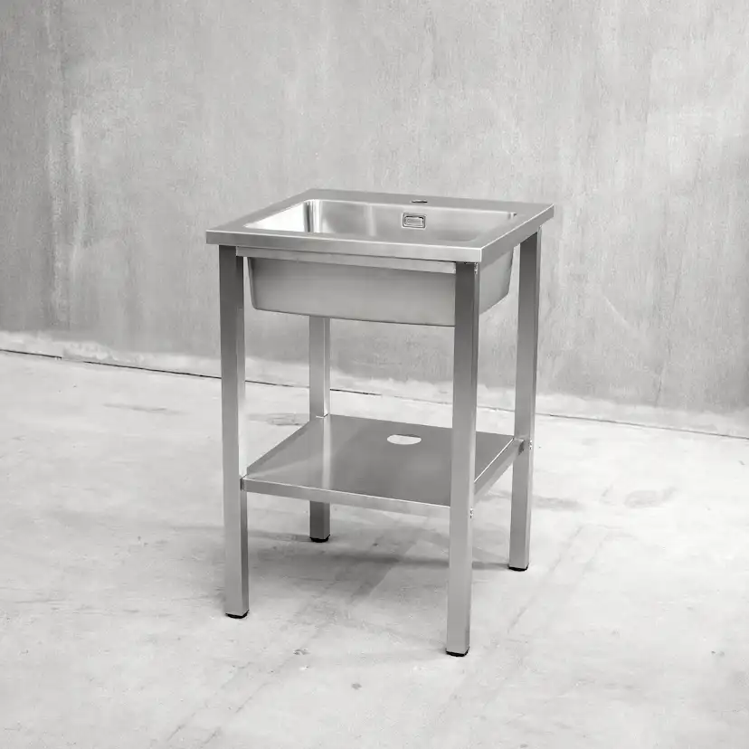 Bänkstativ Vilan Stainless Variant Stativ och Underhylla med hål