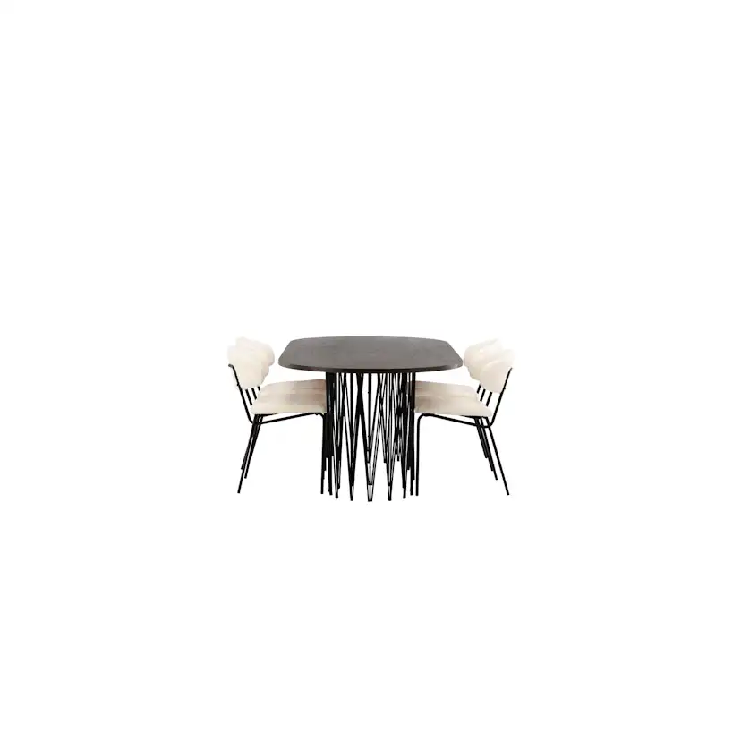 Matgrupp furniture/fashion Stone med 4 Chico Stolar