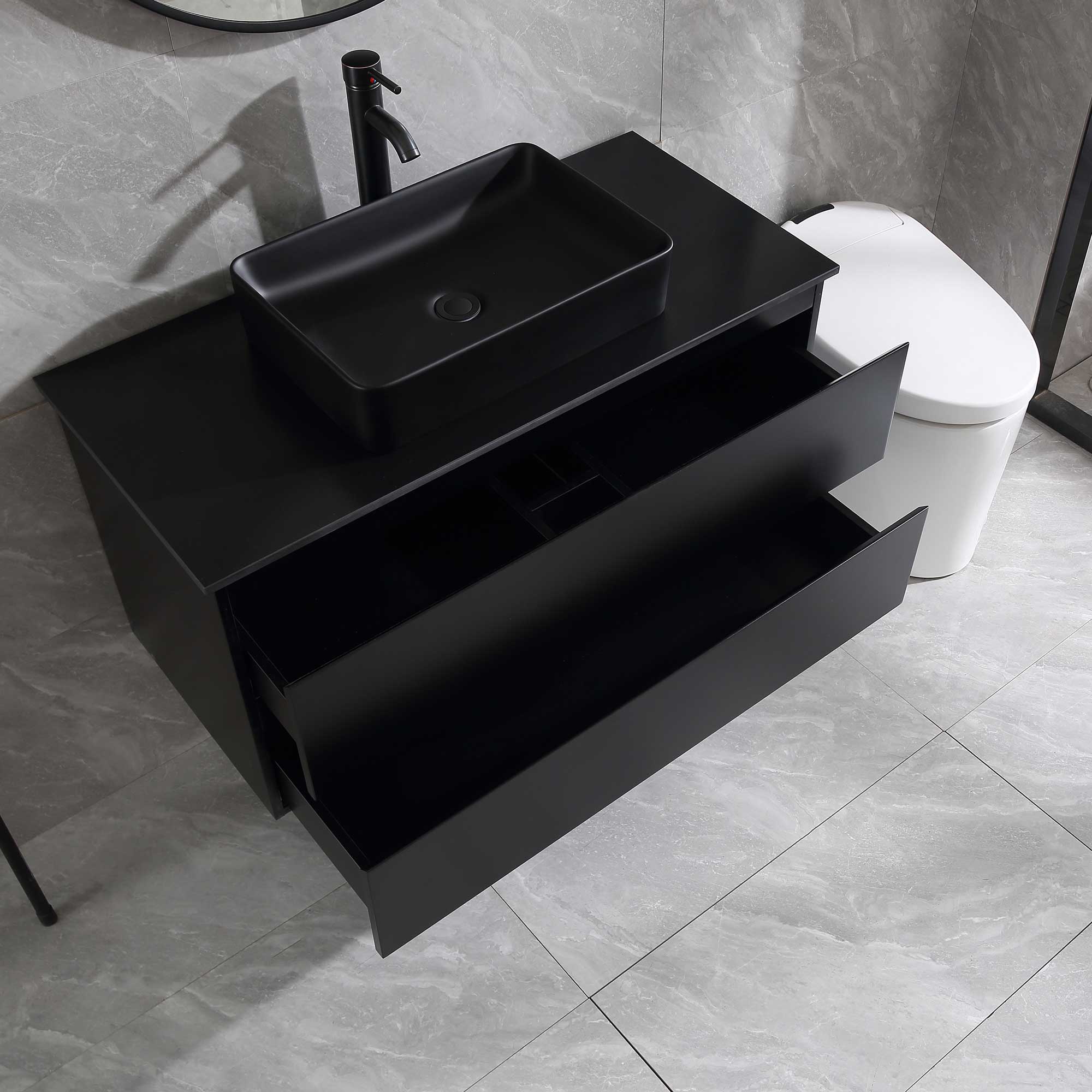 Tvättställsskåp Bathlife Extas Svart