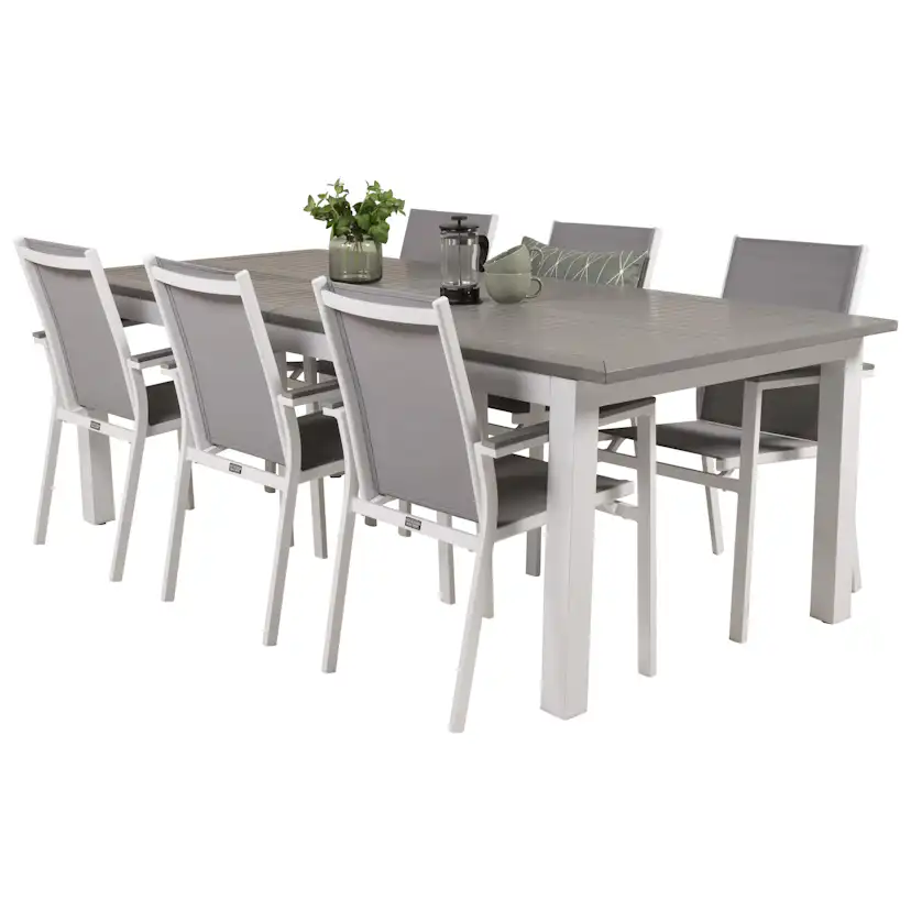 Matgrupp Venture Home Aleyna 224/324 med 6 Pincy Stolar