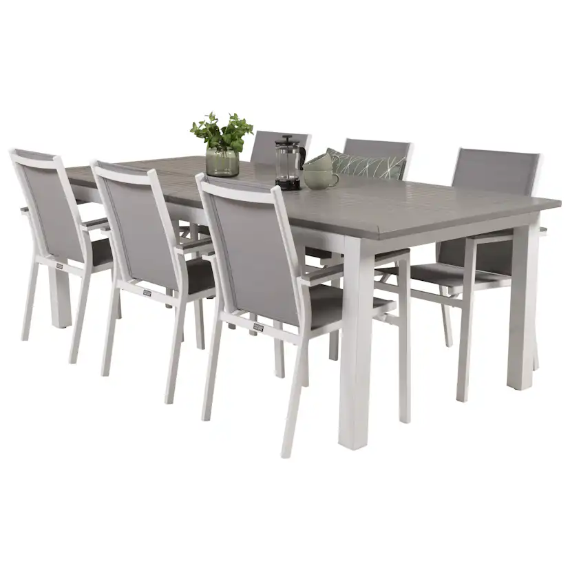 Matgrupp Venture Home Aleyna 224/324 med 6 Pincy Stolar
