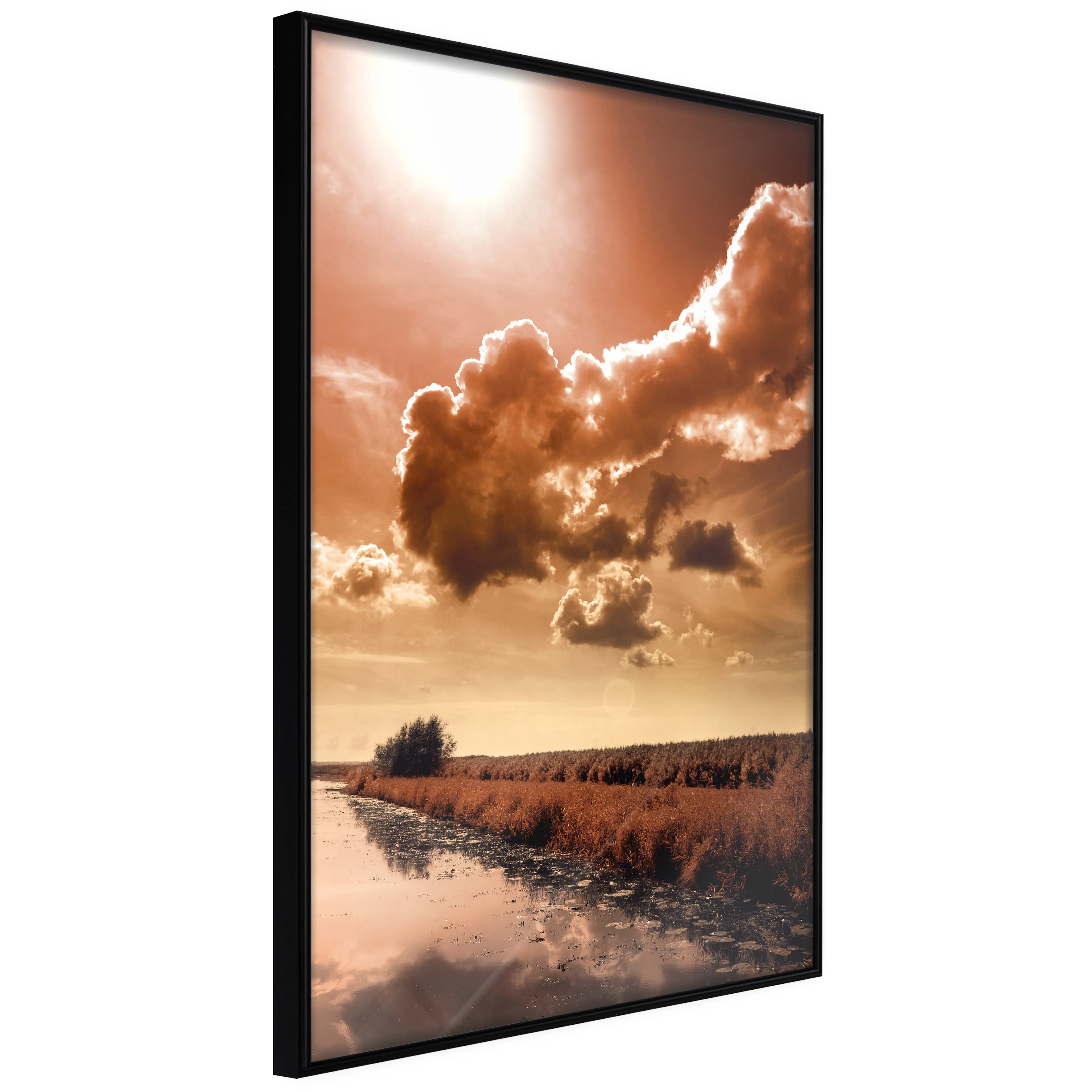 Affisch - Deep in the Clouds [Poster] 30x45 Svart ram, 30x45 cm
