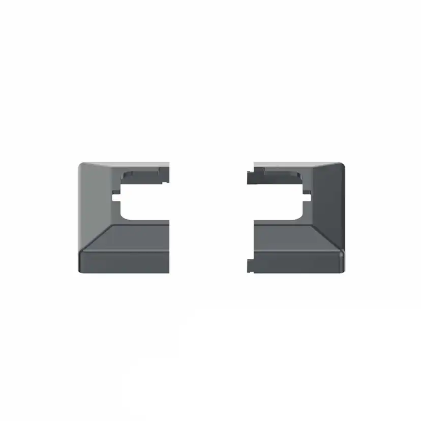 Lock Landskap Stolpfot Glasräcke Alu Kvadrat Antracit