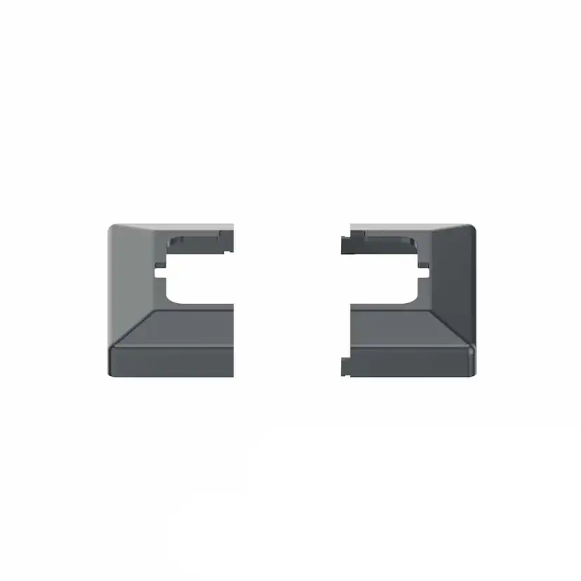 Lock Landskap Stolpfot Glasräcke Alu Kvadrat Antracit