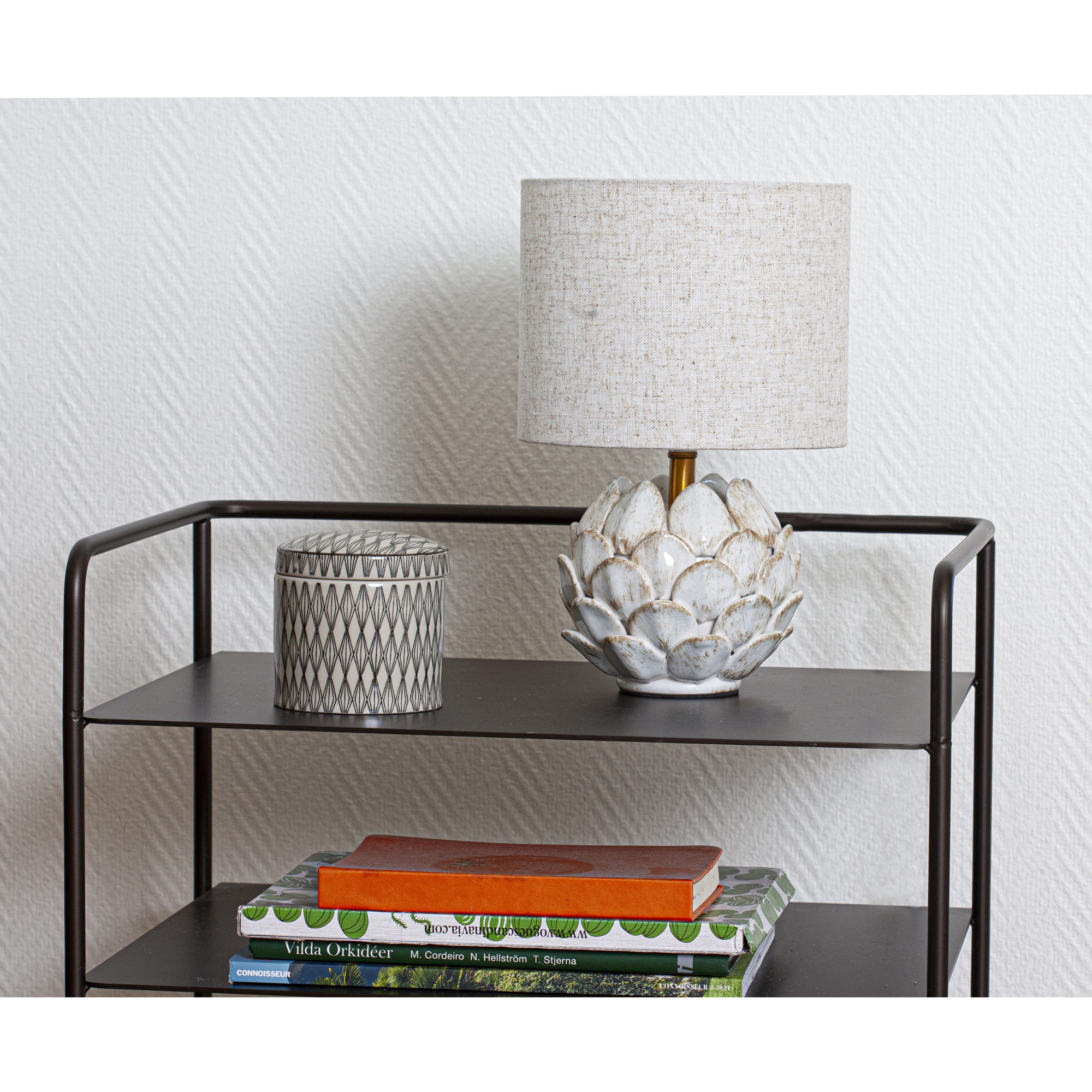 Bordslampa Cottex Rosanna H30 cm Keramikfot med Linneskräm