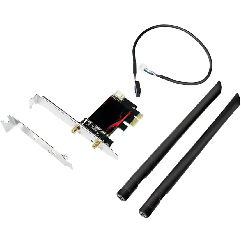 Trådlöst Nätverkskort LogiLink PCI Express Wi-Fi 6E AX5400 + BT 5.2 för Hemelektronik