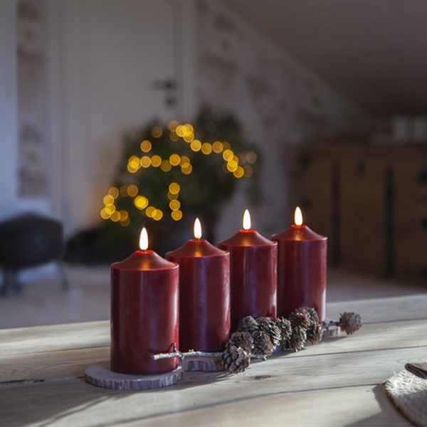 Blockljus Star Trading Flamme LED Röd Batteriljus