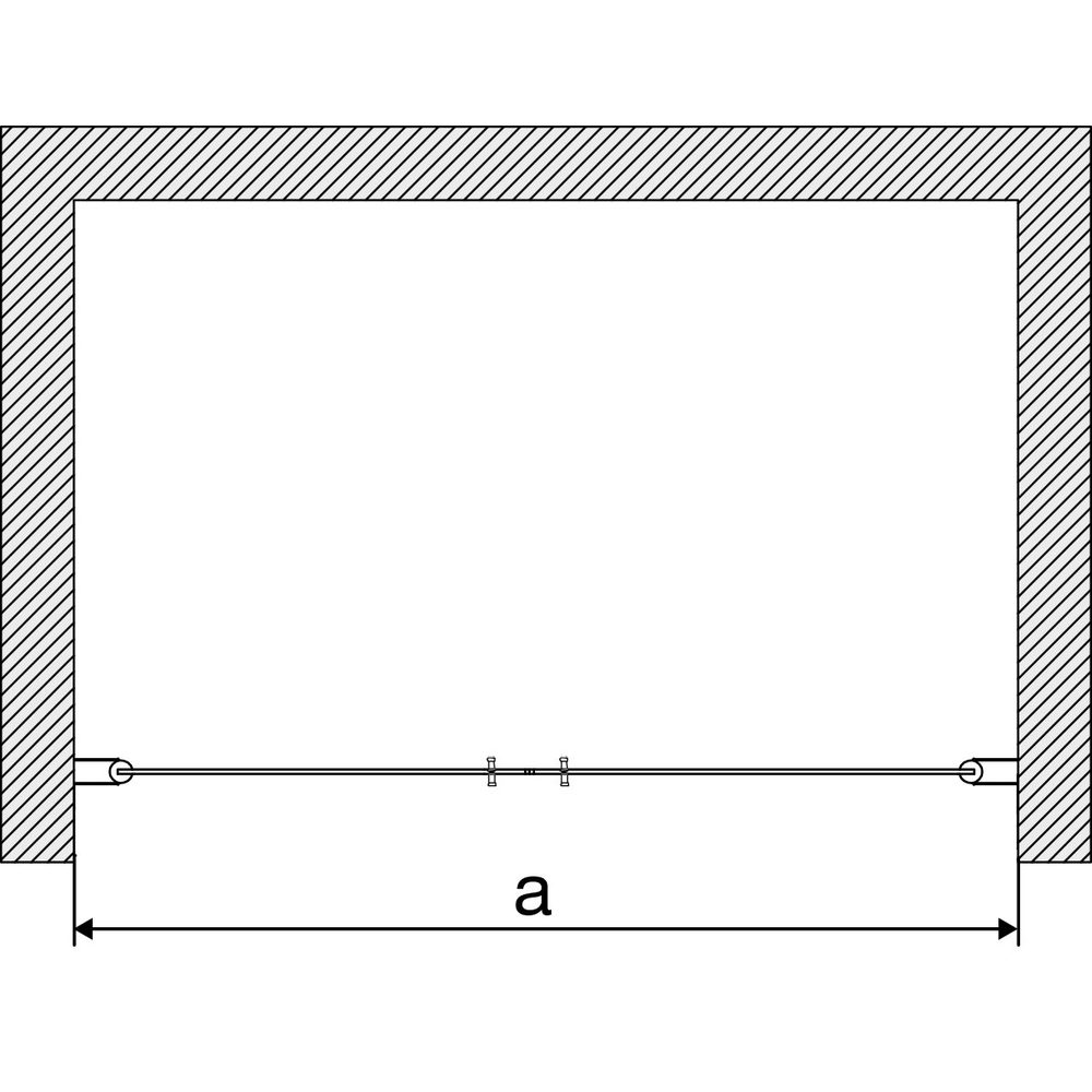 Duschdörr Arrow DuoDoor Special Delvis Frostat Glasx770x770x2 breddningsprofiler