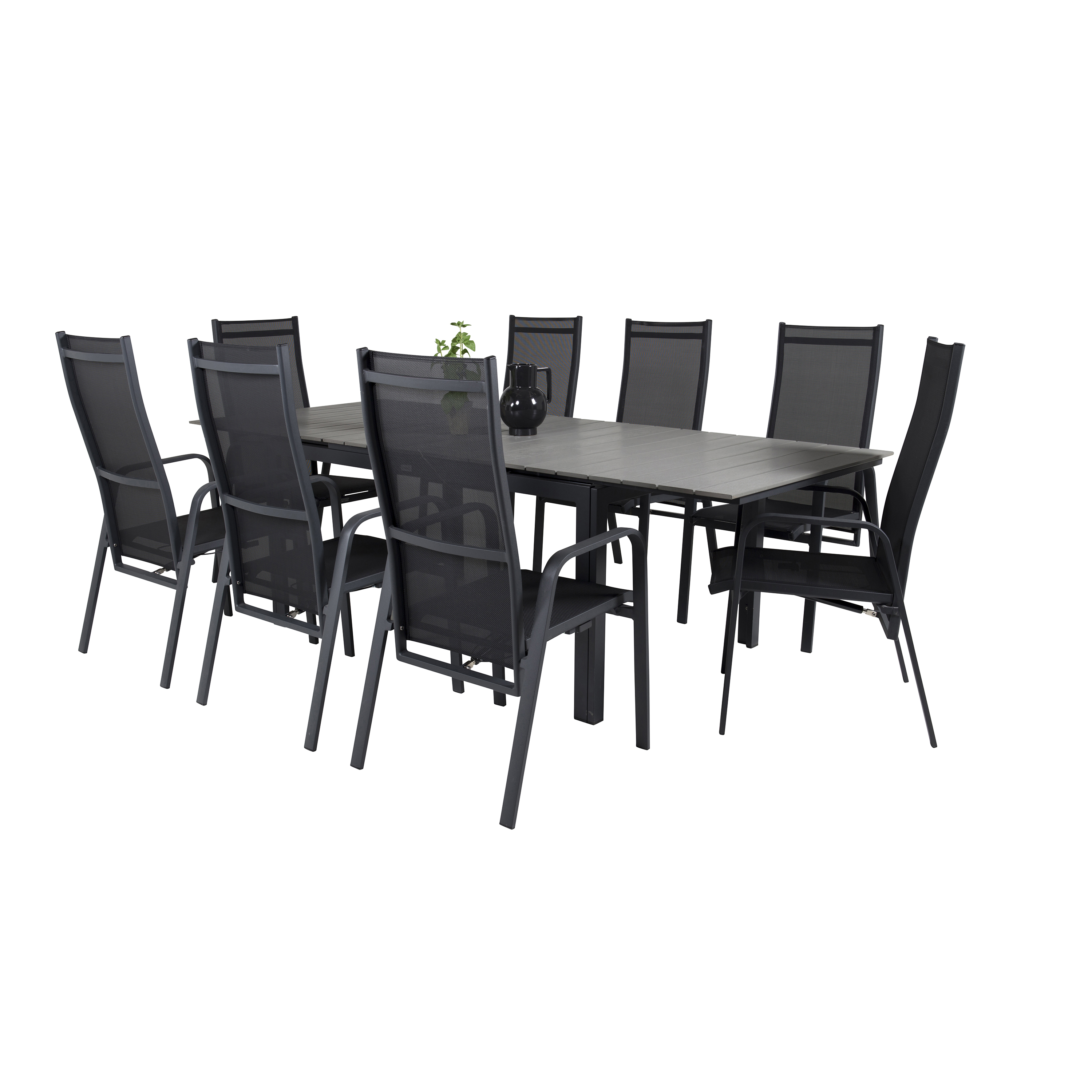 Matgrupp Venture Home Lova 160/240 med 8 Copacabana Stolar