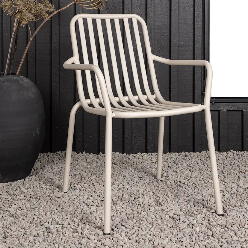 Peking Diningchair Aluminium - Beige / 55*60,5*87 Beige