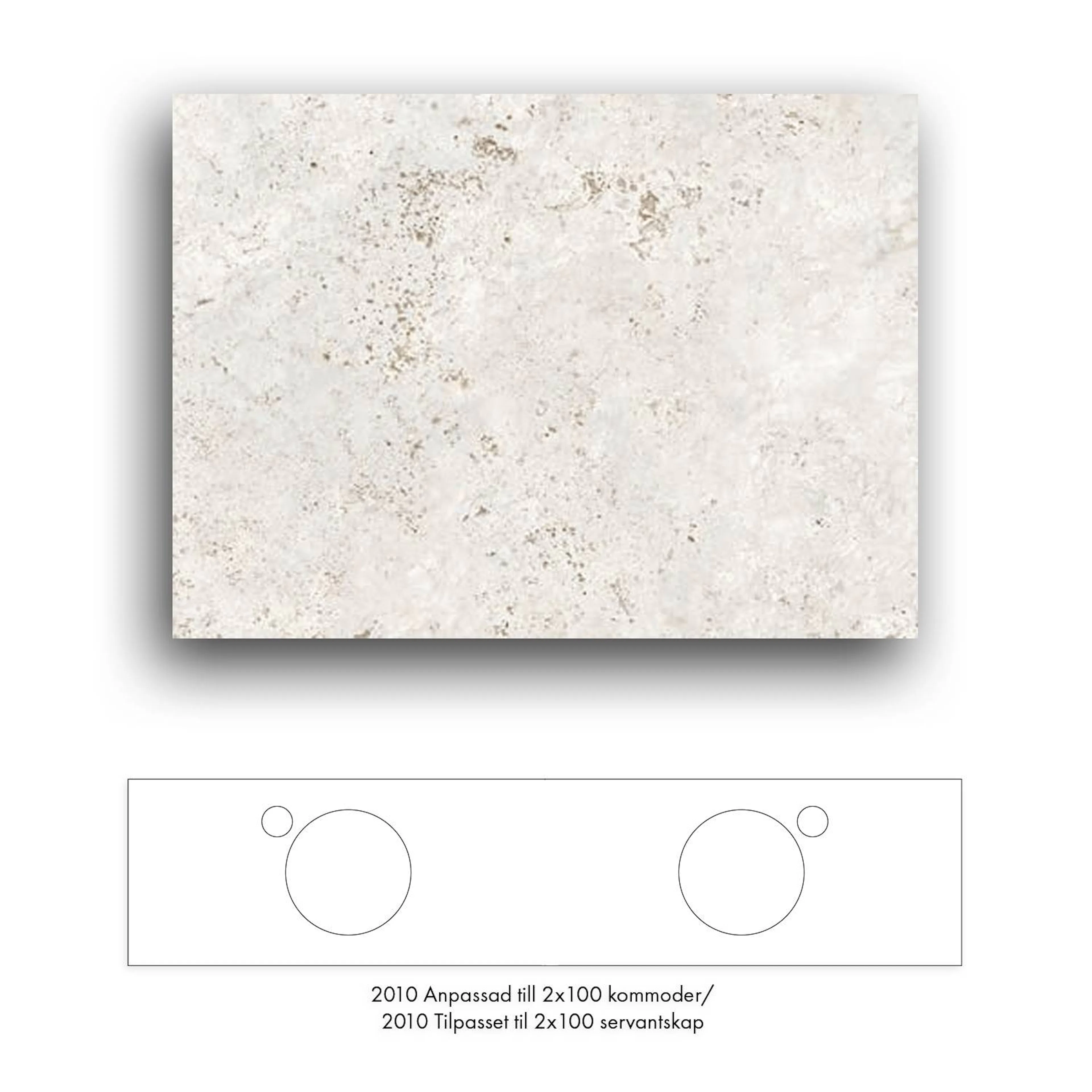 Sabbia De 2010x460x12 Duh Sabbia, Blandarhål Dubbel