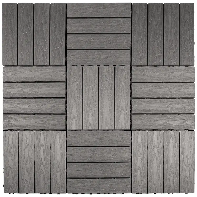 gop Woodlon golvplattor Light Grey L:300 B:300 H:22,2 mm Ljusgrå