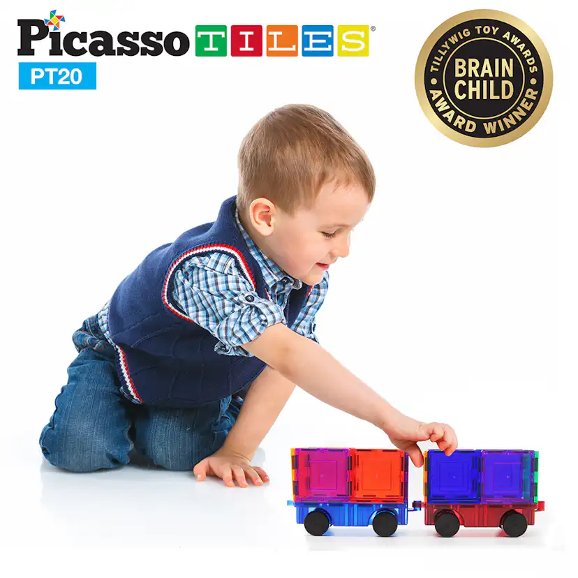 Tågvagnar Picasso Tiles Set 2 bitar