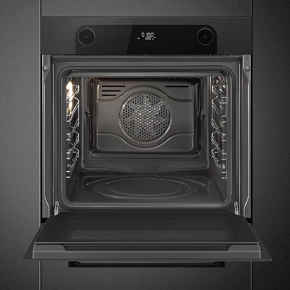 Termoventilerad Ugn Smeg SF6201TB med Temperaturkontroll Svart 60 cm